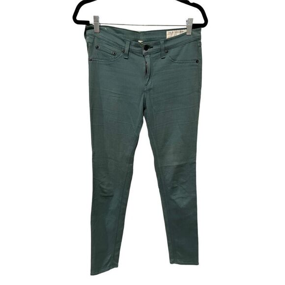 Rag and Bone Atlantic Blu Teal Green Jegging Pants Size 29 Stretch - Picture 1 of 14